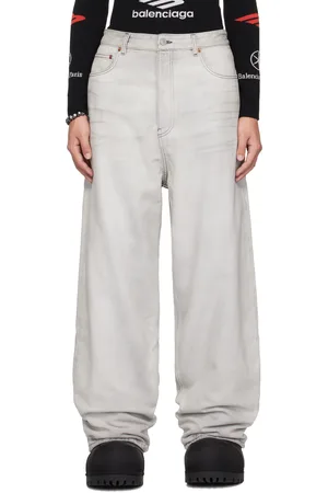 Balenciaga Gray Waterproof Denim Jeans