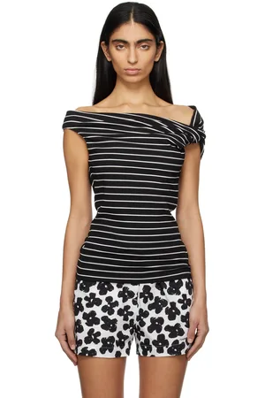 Msgm Black & White Striped Blouse