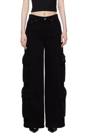 AMIRI Black Baggy Denim Cargo Pants