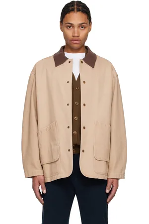 LE 17 SEPTEMBRE Tan Knit Collar Field Jacket
