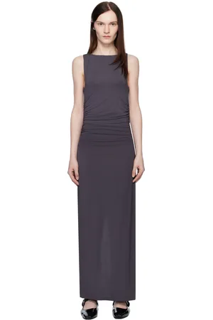 RAG&BONE Gray Luca Shirred Maxi Dress