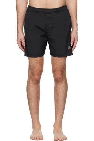 Stone Island Black Crinkled Swim Shorts