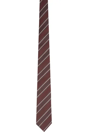 Tiger of Sweden Burgundy & Brown Lineman Tie