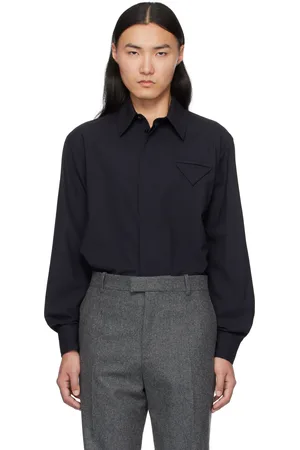 Bottega Veneta Navy Fine Wool Shirt