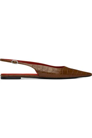Stella McCartney Brown Elsa Slingback Ballerina Flats