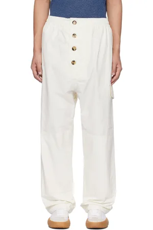 Bottega Veneta Off-White Light Cotton Twill Trousers