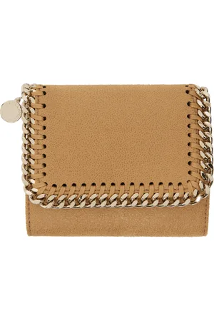 Stella McCartney Tan Falabella Small Flap Wallet