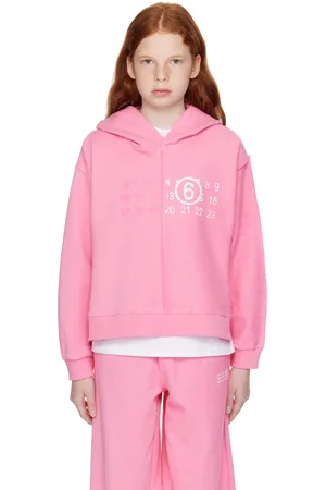 Maison Margiela Kids Pink French Terry Hoodie