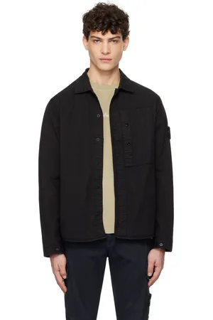 Stone Island Black Supima Cotton Twill Stretch-TC Jacket
