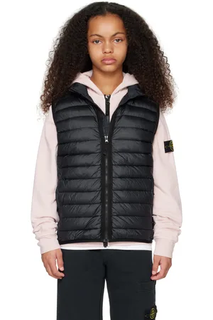 Stone Island Kids Navy G0224 Loom Woven Chambers R-Nylon Down Vest