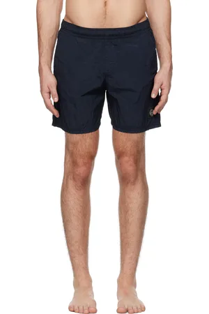 Stone Island Navy Crinkled Swim Shorts
