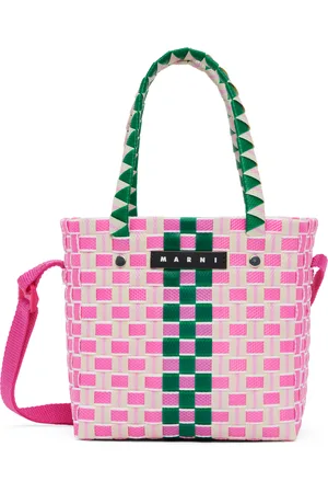 Marni Kids Multicolor Woven Basket Bag