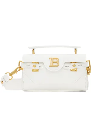 Balmain White B-Buzz 19 Bag