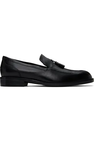 HUGO BOSS Black Tassel Leather Loafers