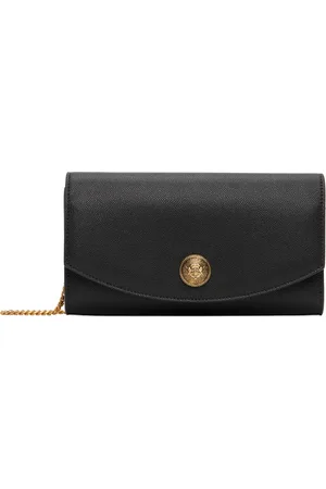 Balmain Black Emblème Grained Calfskin Bag