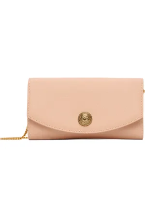 Balmain Pink Emblème Grained Calfskin Bag