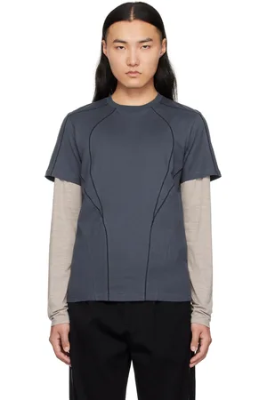 Hyein Seo Blue Serger Stitch T-shirt