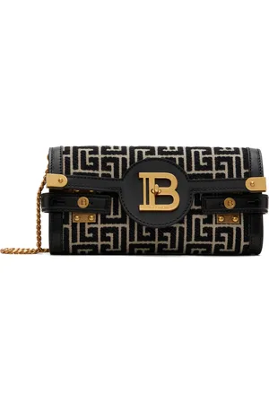 Balmain Black & Off-White B-Buzz 23 Bag