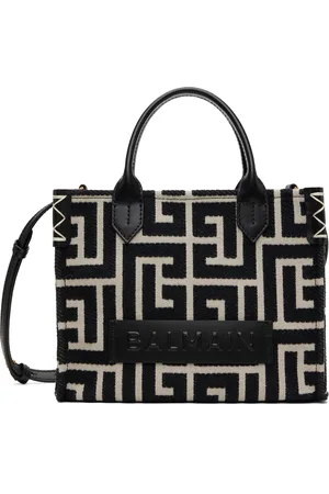Balmain Black & Off-White B-Army Monogrammed Bag