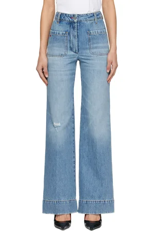 Victoria Beckham Blue Alina High Waisted Jeans