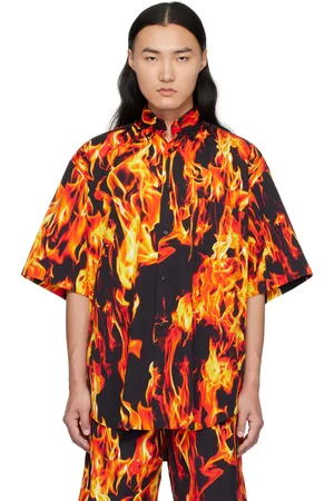 Vetements Black & Orange Fire Shirt