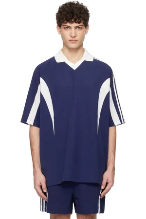 Y-3 & White V-Neck Polo