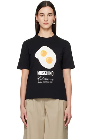 Moschino Black Eggs Print T-shirt