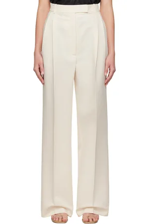 Rohe Off-White High-Waist Tailored Trousers