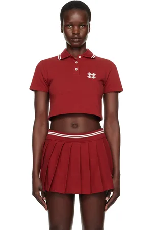 AMIRI Red MA Quad Cropped Polo