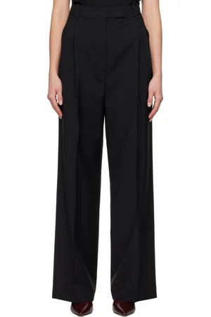 Rohe Black High-Waist Tailored Trousers