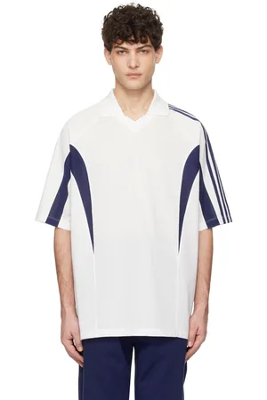 Y-3 & Blue V-Neck Polo