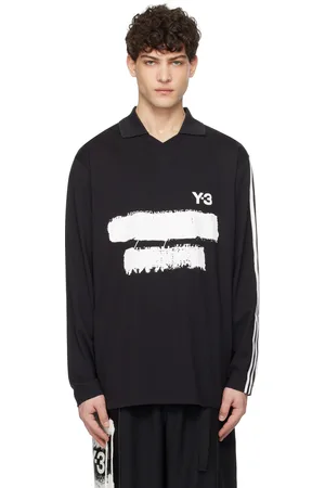 Y-3 Graphic Logo Long Sleeve Polo