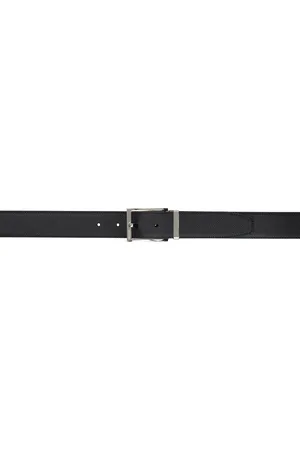 Salvatore Ferragamo Black & Brown Reversible Rectangular Buckle Belt