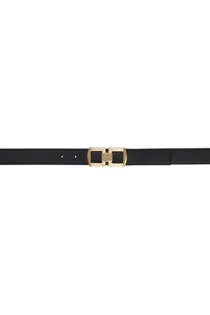 Salvatore Ferragamo Black & Navy Double Gancini Reversible Belt