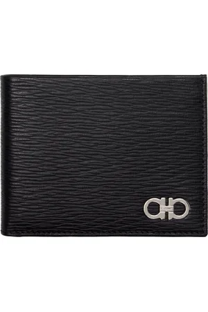 Salvatore Ferragamo Black Gancini ID Window Wallet