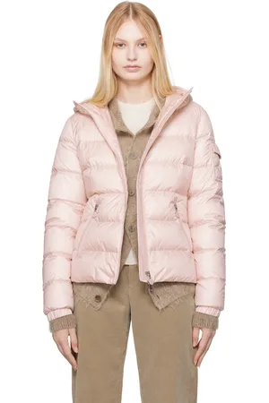 Moncler Pink Gles Hooded Short Down Jacket