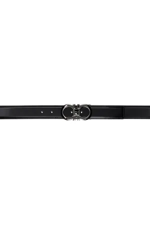 Salvatore Ferragamo Black & Brown Reversible Gancini Belt