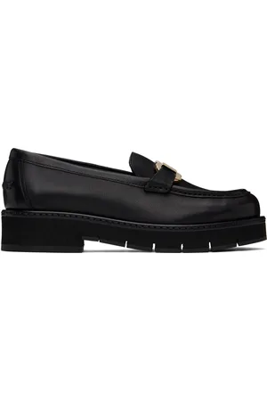 Salvatore Ferragamo Black Gancini Ornament Loafers
