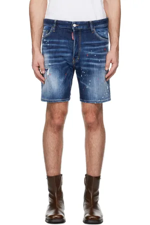 Dsquared2 Blue Medium Easy Wash Denim Shorts