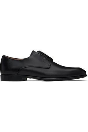 Salvatore Ferragamo Black Two Tone Derbys