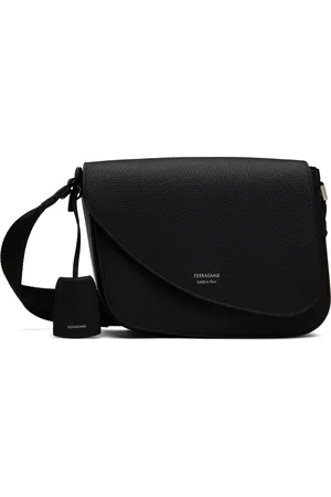 Salvatore Ferragamo Black Fiamma Crossbody Bag