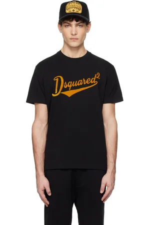 Dsquared2 Black Cool Fit Velvet Logo T-shirt