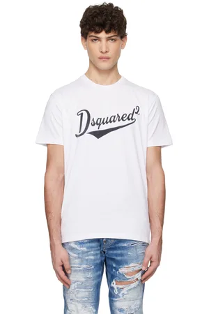 Dsquared2 White Cool Fit Velvet Logo T-shirt
