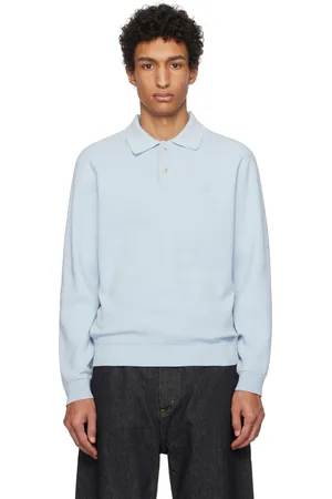 HUGO BOSS Blue Cotton Knit Polo