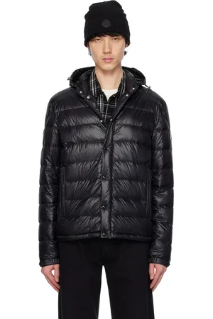 Moncler Black Gliere Hooded Short Down Jacket