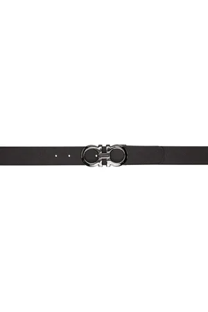 Salvatore Ferragamo Brown & Black Gancini Reversible Belt