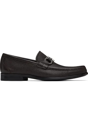 Salvatore Ferragamo Brown Gancini Ornament Loafers