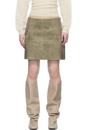 Paloma Wool Khaki Stacks Miniskirt