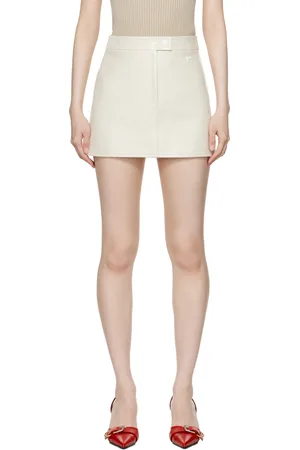 Courrèges Off-White Reedition Vinyl Miniskirt