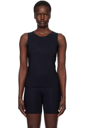Jil Sander Black Nylon Tank Top